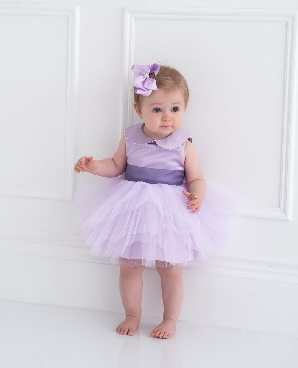 Purple Tuelle Baby Dress