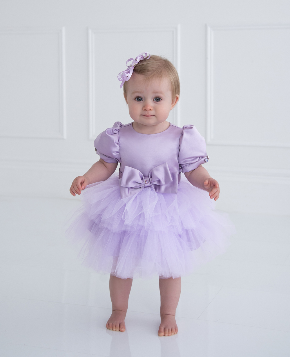 Lilac Tuelle Baby Dress