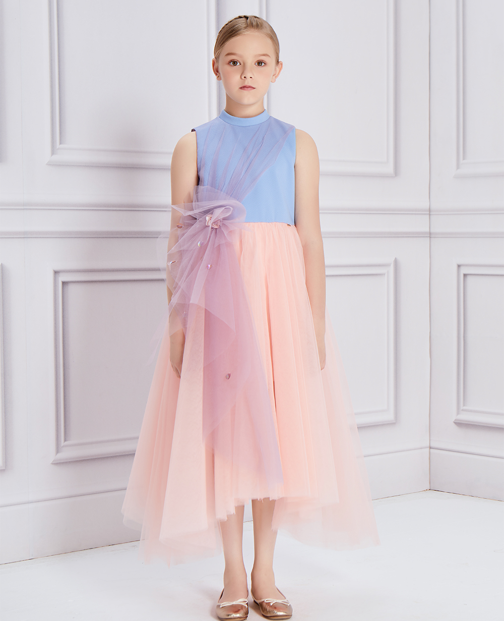 Blue & Pink Tulle Princess Dress