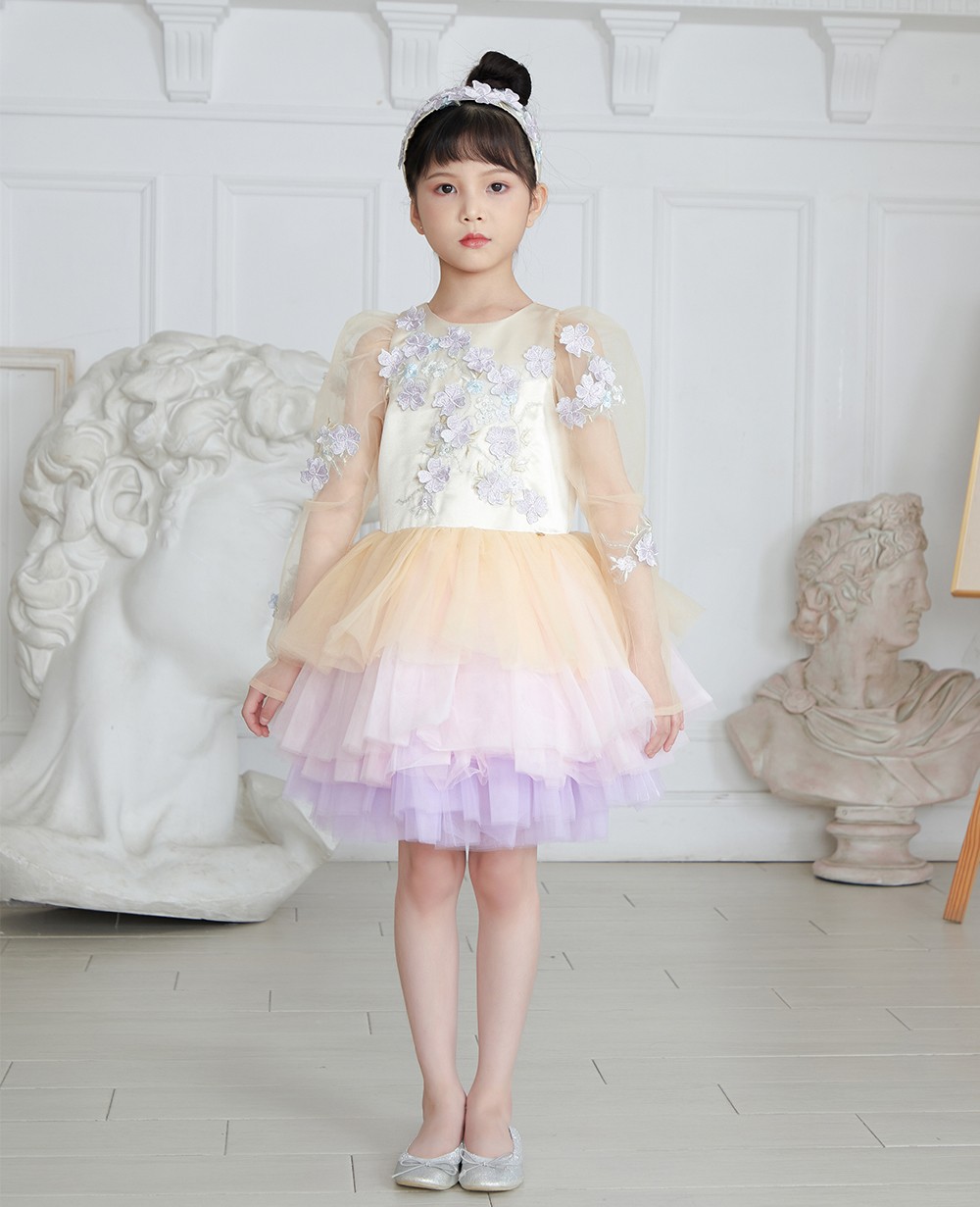 The Tulip - Long Sleeve - Light Pink Dress