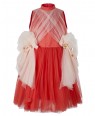 Red & Pink Sash Tuelle Dress