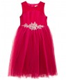 Dark Pink Lace Dress Sleeveless