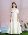 Angel White Satin Full Skirt Dress