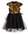 Black & Gold Dress Pearl Princess Dress Flowergirl 