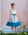 Baby Blue and  Tuelle Dress