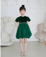 Emerald Green Velvet Top and Tuelle Skirt Dress