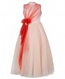 Pink Sash Tulle Dress