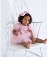 Baby Pink Brocade Dress