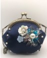 Navy Floral Handbag