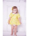 Baby Yellow with White Collar Brocade Baby Dress