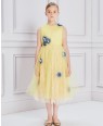Yellow Floral Tulle Dress
