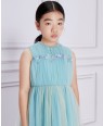 Aqua Tulle Lace Dress