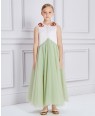 Pale Pink & Green Tulle Dress