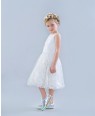 White Dress Wedding Dress  Sleeveless Formal Wear Flowergirl