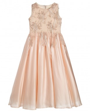Cream Satin Dress Maxi Dress Sleeveless Lace Dress