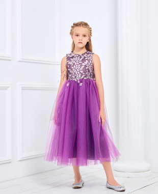 Purple Tulle Princess Dress