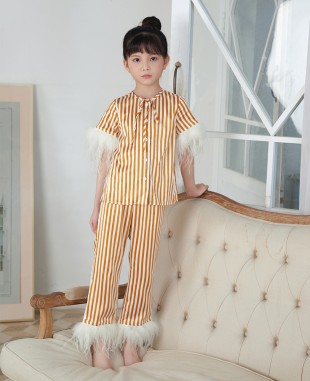 Gold Gingham 2 Piece Pyjamas (Website Exclusive)
