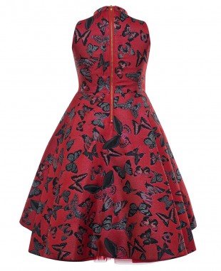 Red Brocade Supreme Dress