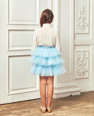 Sky Blue Tuelle Skirt