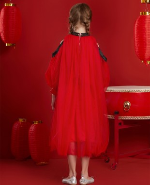 Royal Red Long Sleeve Dress