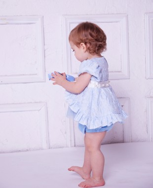 Baby Blue Tuelle Baby Dress