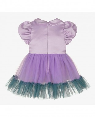 Lilac and Teal Tuelle Baby Dress